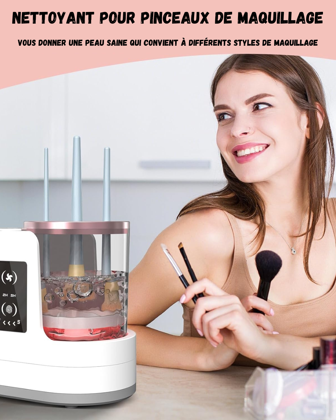 Nettoyeur à pinceau de maquillage